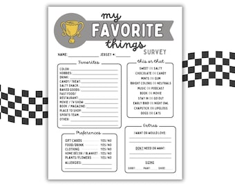 Sports Team Favorites Survey Questionnaire: Team Building Activity (PDF Download)