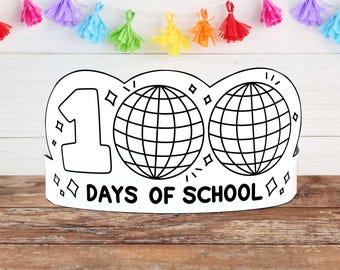 100 Days of School Hat: Activity Paper Crown (PDF)