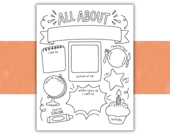 All About Me Worksheet: Classroom Coloring Activity (PDF Download)