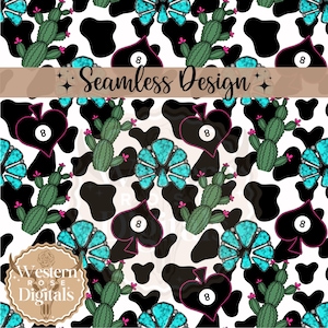 Cowprint Western stone seamless digital design, seamless pattern, western seamless pattern, digital paper, png file, digital downloads