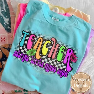 teacher png digital design, back to school png, trendy png, colorful png, sublimation, digital download, digital designs, png for teacher
