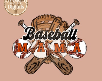 Baseball Mama PNG: Sports Sublimation Design (Digital Download)