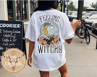 Feeling Witchy PNG: Halloween T-Shirt Design (Digital Download)