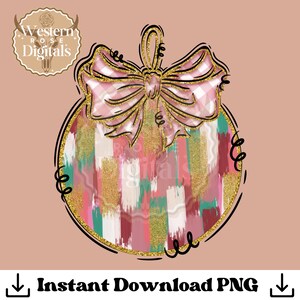 Christmas ornament png, pink Christmas png, trendy Christmas png, digital download, digital design, Xmas png, cute Christmas png, png file
