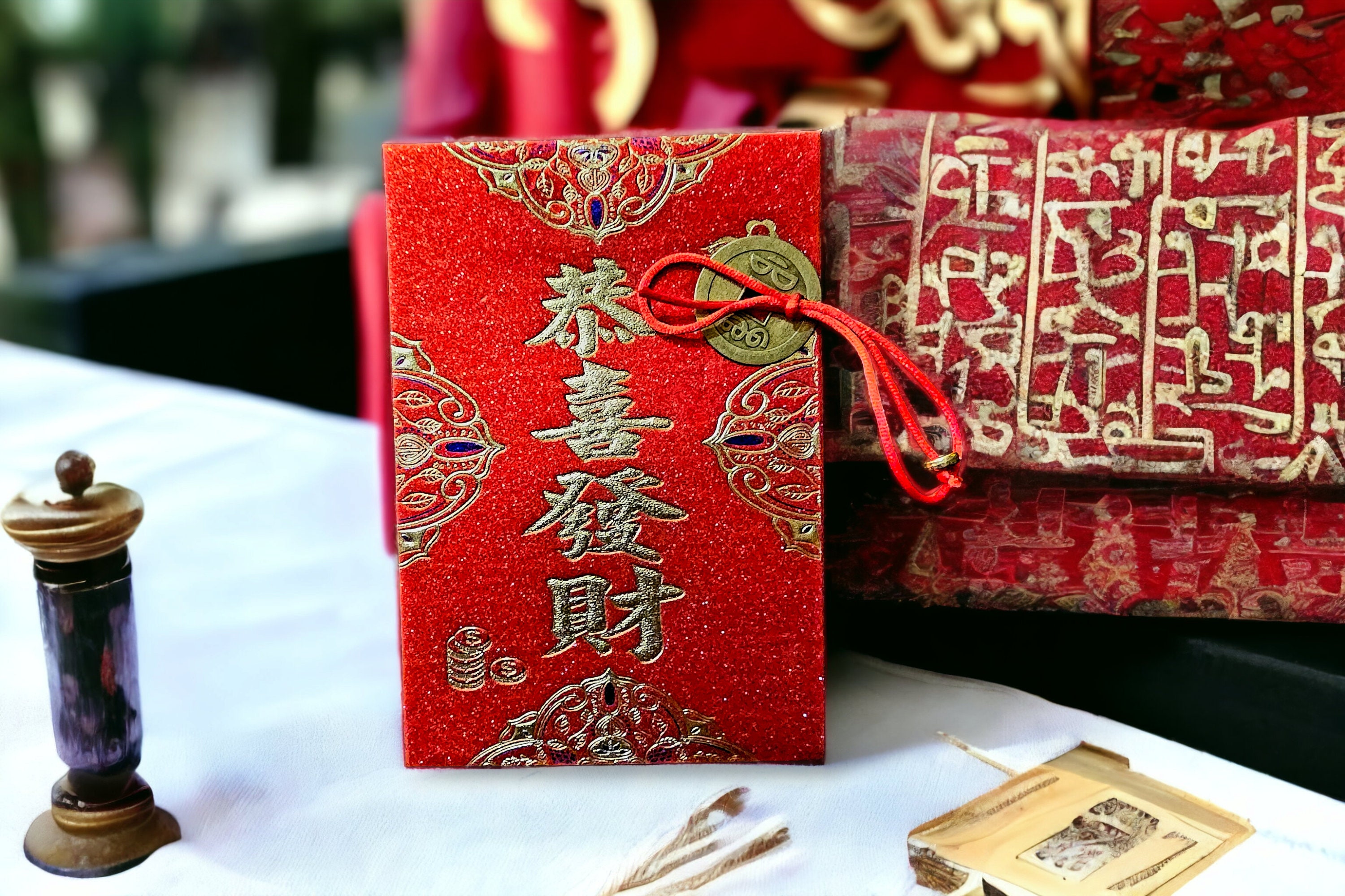 Chinese Red Envelope Hong Bao - Lucky Fish 6pcs - Just Asian Food