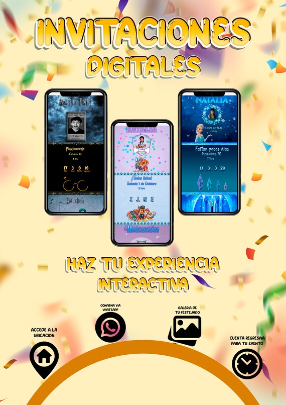 Digital and Interactive Invitations Etsy