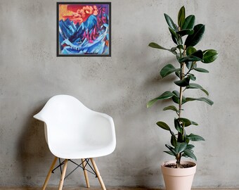 Winter Landscape in Moonlight (1919) (Framed)