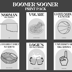 University Of Oklahoma- Boomer Sooner Print Pack