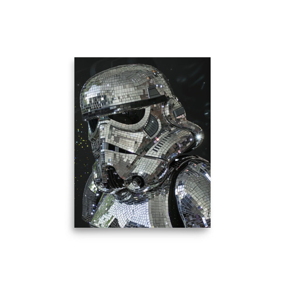 Disco Trooper - Mirrored Stormtrooper Art Print, Star Wars