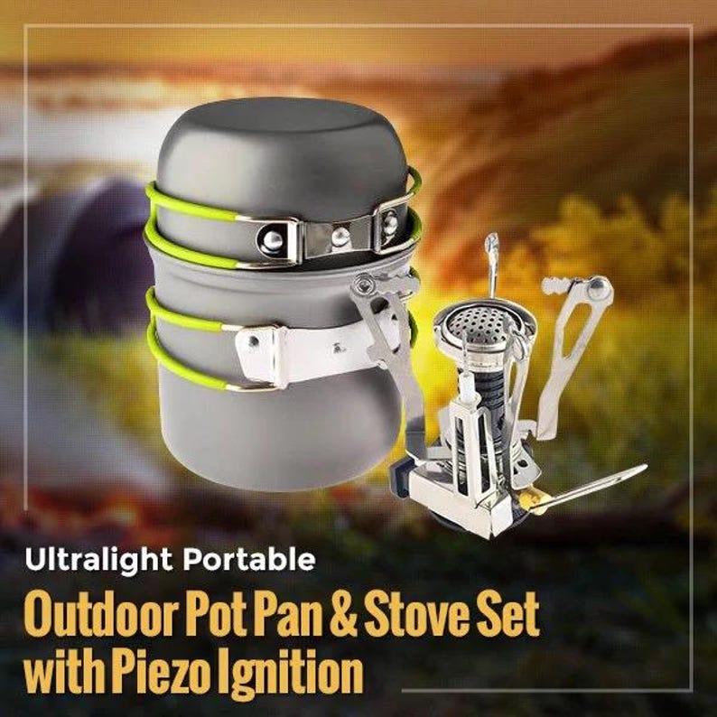 SurvivalPreppersShop Pot Pan & Stove Set - Thumbnail 5