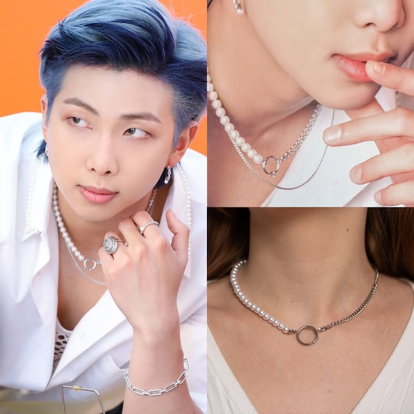 k-pop bts rm from butter, permission to dance and yet to come - handmade necklace