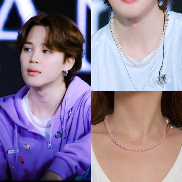 k-pop bts jimin from yet to come, tiny desk and summer package - handmade necklace