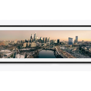 Philadelphia Skyline Winter Wall Art - Instant Digital Download