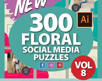 Social Media Boxes - 300 FLORAL PUZZLES Vol 8