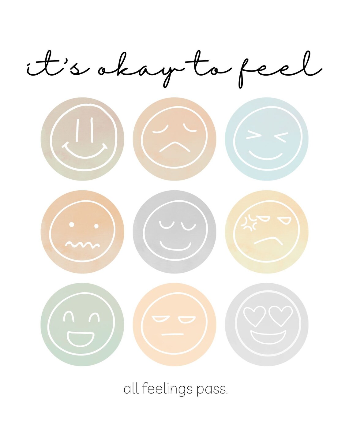 Feelings Printable Art Work - Etsy
