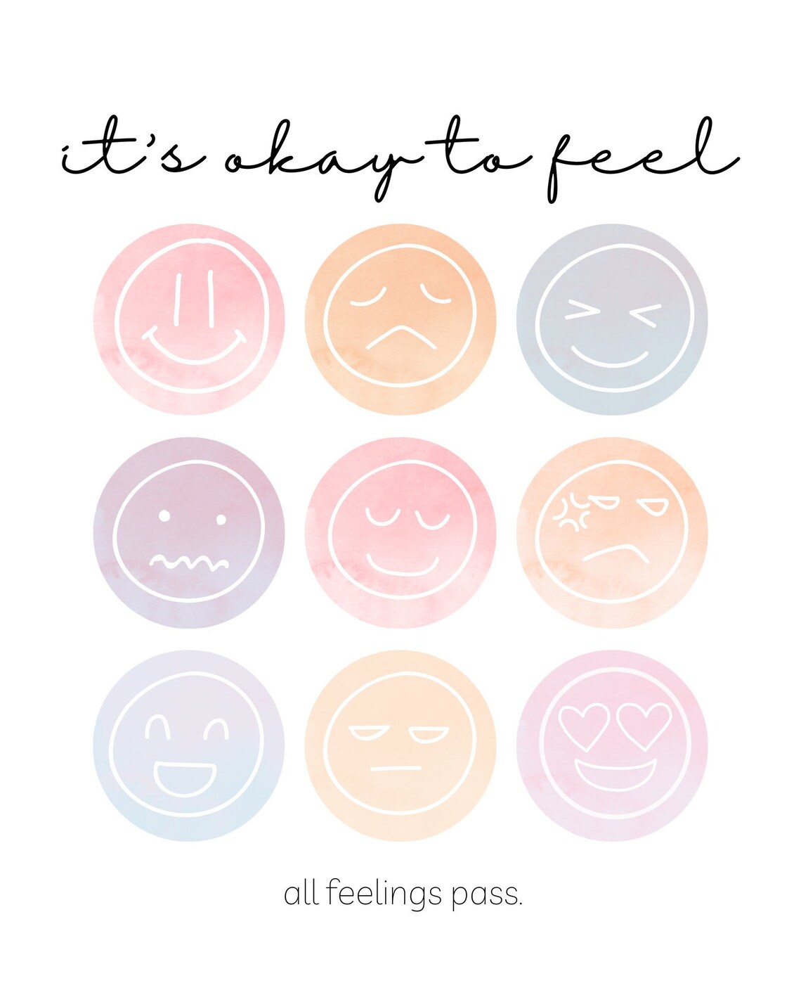 Feelings Printable Art Work - Etsy