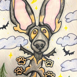 Cartoon or Caricature drawing of your pet! 8” x 10” drawing