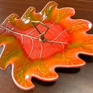 Vintage Autumn Leaf California Pottery Tray #803