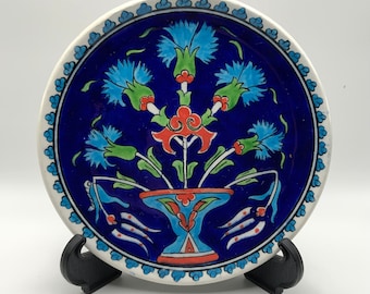 Hand Painted Vintage Turkish Signed Ceramic Plate