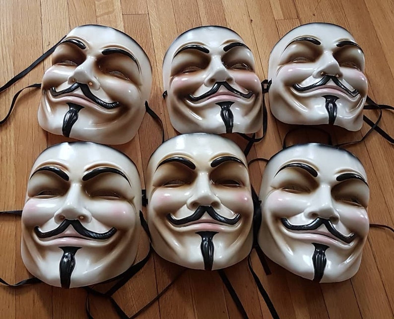 V for Vendetta Mask Replica Created From Screen Used Mask Guy - Etsy