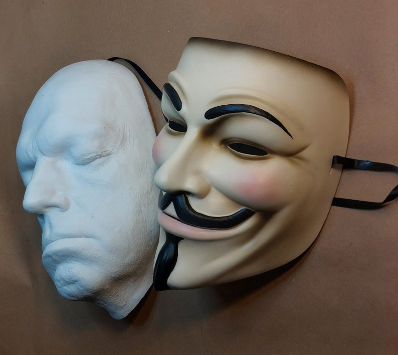 V for Vendetta Mask Replica Created From Screen Used Mask With Hugo ...