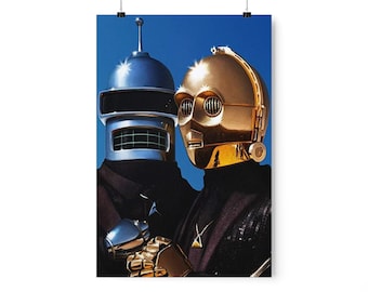 POSTER* C3P0 and Bender Daft Punk inspired Premium Poster Print Wall Art