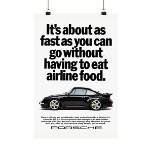 Porsche 911 Vintage Ad Print Premium Poster Wandkunst