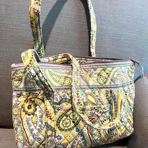Vera Bradley Lemon Parait Shoulder Tote