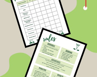 Mall för poängkort för födelsedagsbargolf, pubrunda-spel (digitalt)