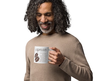 Espresso Kaffeebecher, lustige Tasse, Geschenk für Sie, Geschenk für Ihn, Geschenk für Kaffeeliebhaber, Espresso Humor