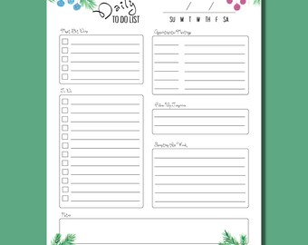 Printable/Digital Planner Christmas Ornaments Daily To Do List - US Letter - Editable Instant Download - Blank Fillable PDF