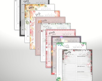 Printable/Digital Planner Daily To Do List Halloween/Fall/Christmas BUNDLE - US Letter - Editable Instant Download - Blank Fillable PDF