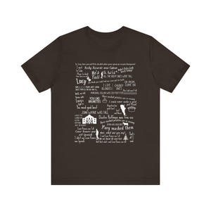 T-shirt unisexe à manches courtes en jersey pendant que vous dormiez (encre blanche)