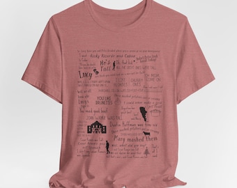 While You Were Sleeping Dinner Scene (Black Ink Design) Unisex Jersey Short Sleeve Tee