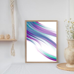 Trazos de pintura coloridos tenues abstractos Descarga digital Impresión de arte / Pinceladas Decoración de pared, IMPRIMIBLE Decoración de pared contemporánea moderna