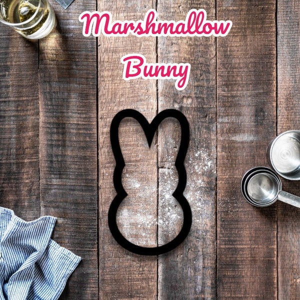 Marshmallow Bunny Cookie Cutter - Floral Baking Tool for Spring Treats - Polymer Clay Cutters - Craft Clay Cutters - Cookie Cutters