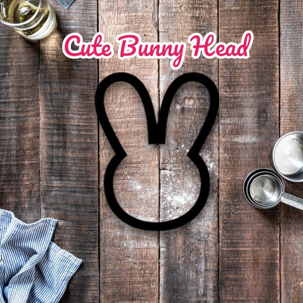 Cute Bunny Head Cookie Cutter - Floral Baking Tool for Spring Treats - Polymer Clay Cutters - Craft Clay Cutters - Cookie Cutters