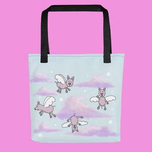 Draagtas met all-over print Flying Pigs