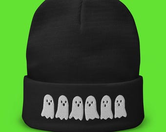 Gorro bordado fantasma - 3 opções de cores