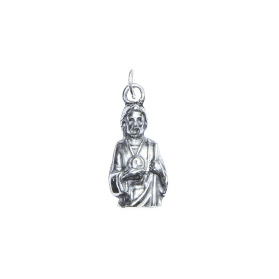 Saint Jude Thaddeus Bust Medal 3.5cm 925 Sterling Silver / St Jude ...