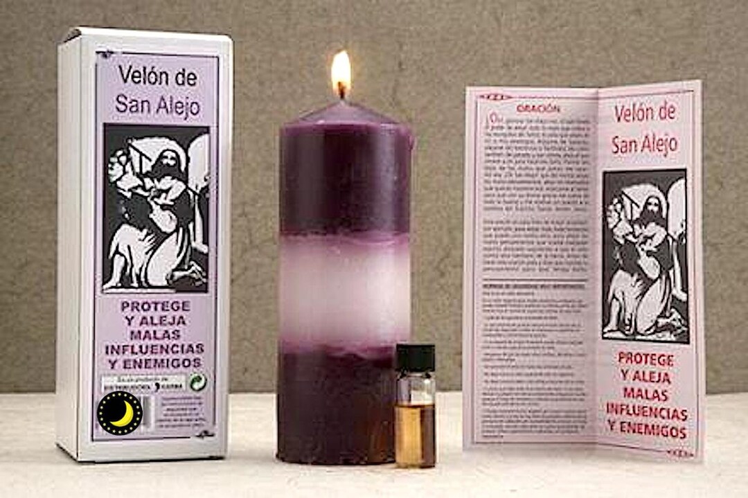 San Alejo Special Candle Keep Enemies Away Etsy
