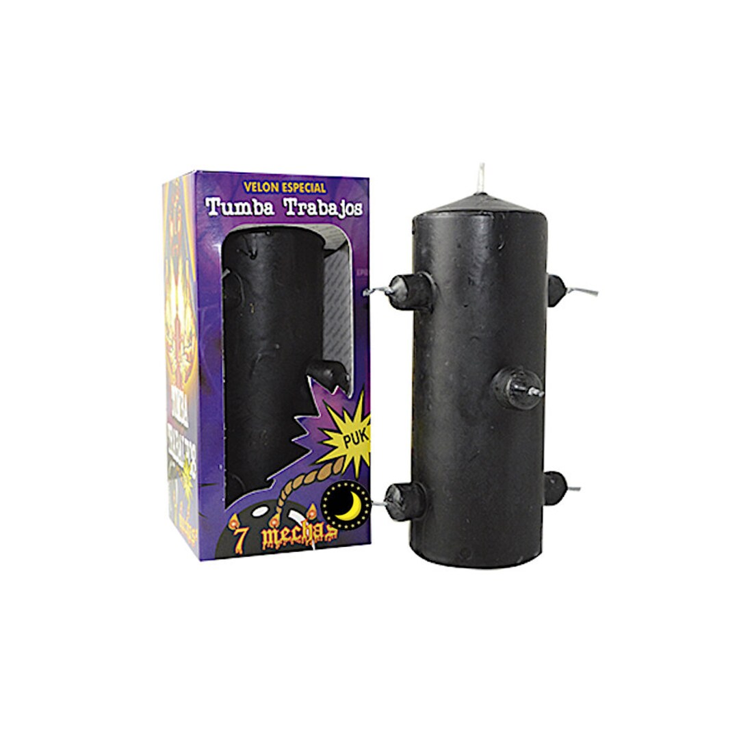 Candle 7 Wicks Black Puk Tumba Trabajos Reventador 7 Wicks Etsy