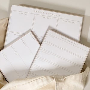 Weekly Kit | Weekly Notepad | Dotted Notepad | Bullet Notepad | To Do | Tasks and Reminders | Desk Pad | Lined Notepad | Stationery Kits