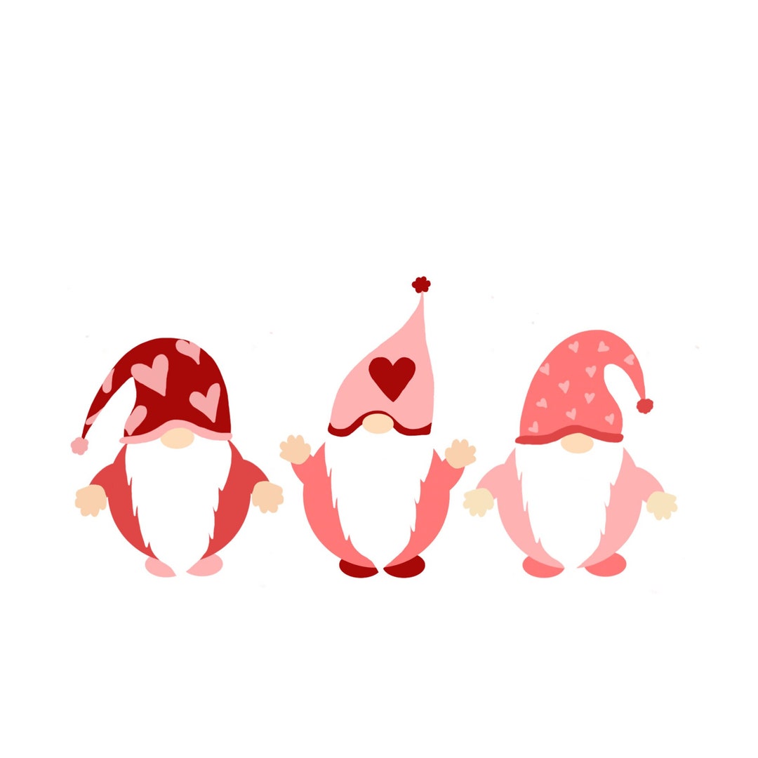 Valentine's Day Cute Gnome Print Digital Download Etsy
