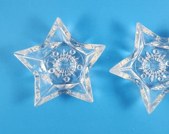 Set of Vintage 5 point Star Tapered Candle Holders