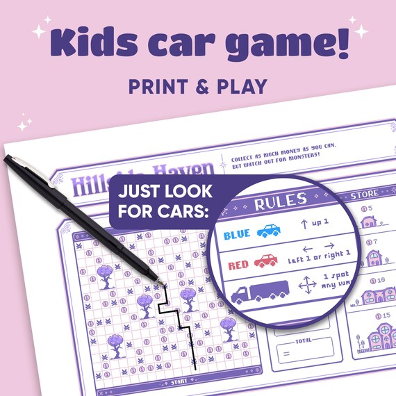 Road Trip Game for Kids Printable PDF, Car Travel Activity, Screen-Free Kids Car Game, Travel for Kids, Roadtrip Printable