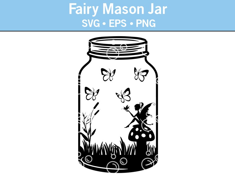 Fairy Scenic Mason Jar SVG Fairy Jar SVG Fairies SVG Mason - Etsy Canada