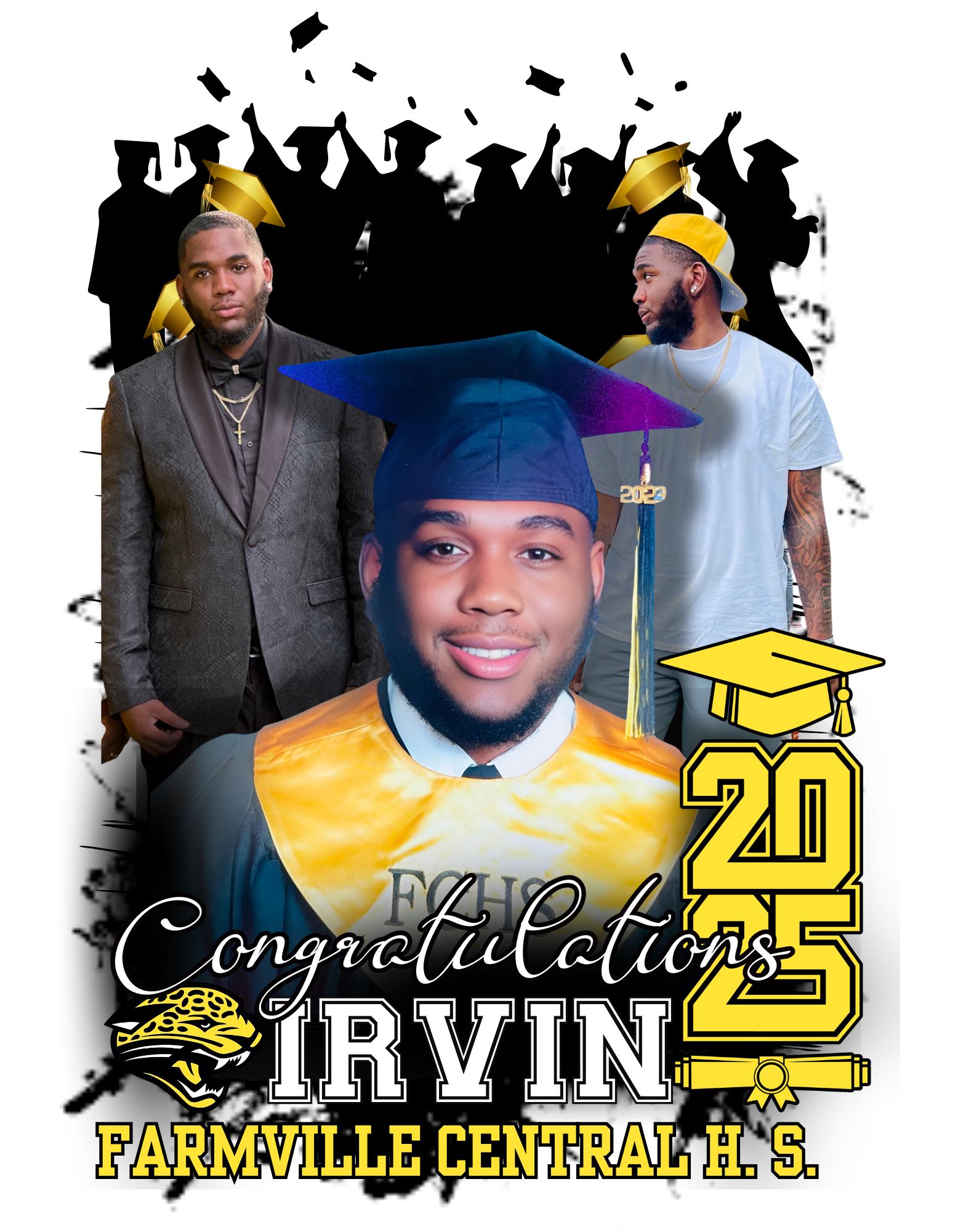 Black and Yellow Editable Graduation Template - Canva - Etsy