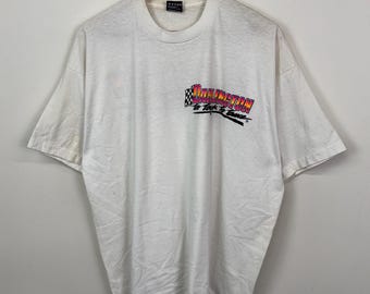 Vintage Darlington Too Tough To Tame Double Sided Graphic White T Shirt size XXL
