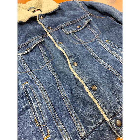 Vintage 1980s Denim Sherpa Jacket - image 1